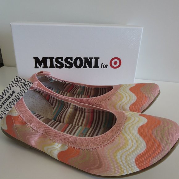 MISSONI TARGET AUSTRALIA Girls' Ballet Flats Party Shoes Pink Sz US 13 BNIB - Picture 1 of 9